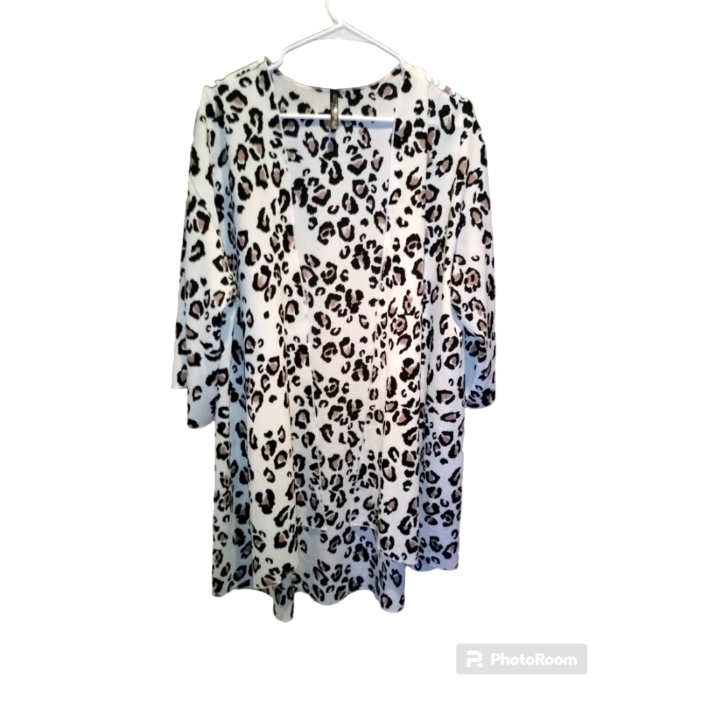 glitzy girlz cheetah print kimono brown black cream